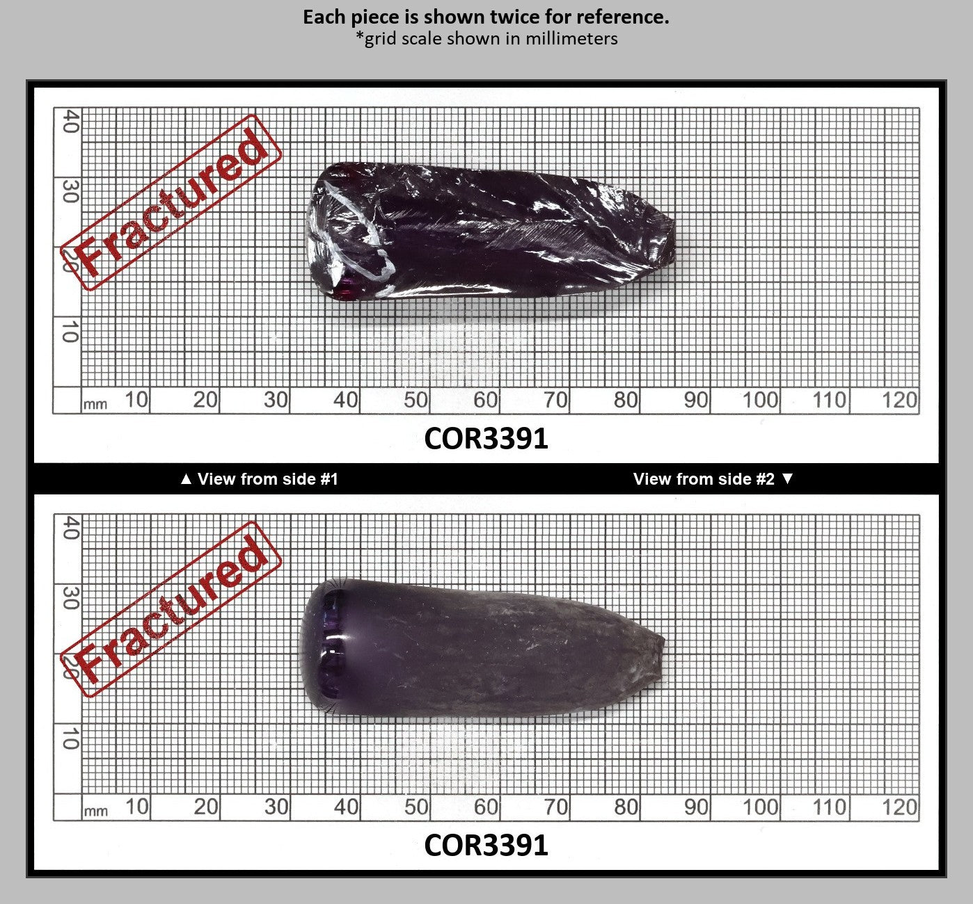 Djeva Alexandrite #45 Colored Lab Created Corundum Sapphire Faceting Rough for Gem Cutting - DISCONTINUED - Various Sizes - Split Boule : COR3391