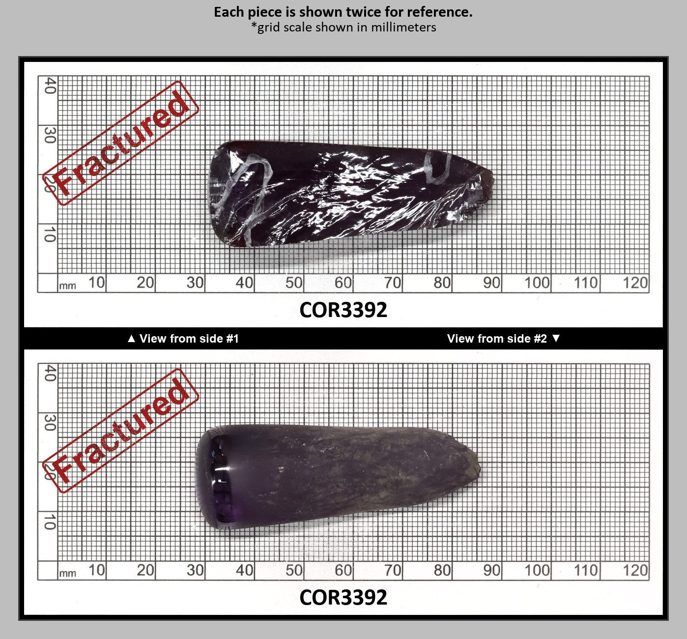 Djeva Alexandrite #45 Colored Lab Created Corundum Sapphire Faceting Rough for Gem Cutting - DISCONTINUED - Various Sizes - Split Boule : COR3392