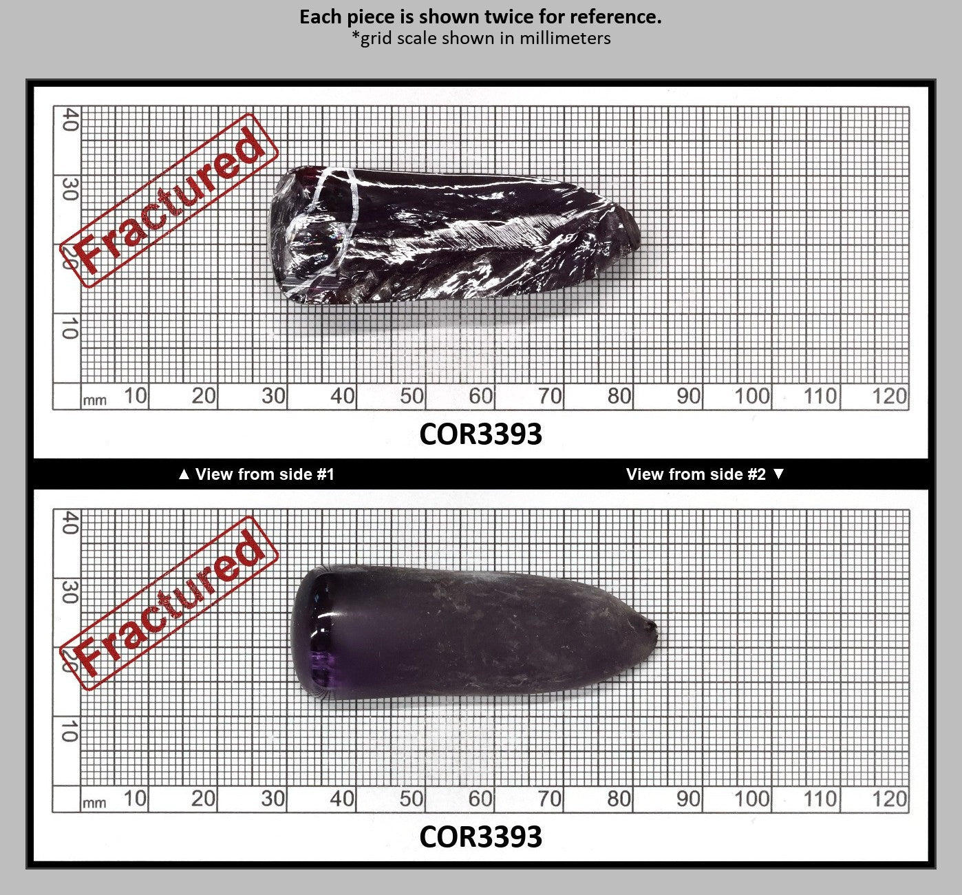 Djeva Alexandrite #45 Colored Lab Created Corundum Sapphire Faceting Rough for Gem Cutting - DISCONTINUED - Various Sizes - Split Boule : COR3393