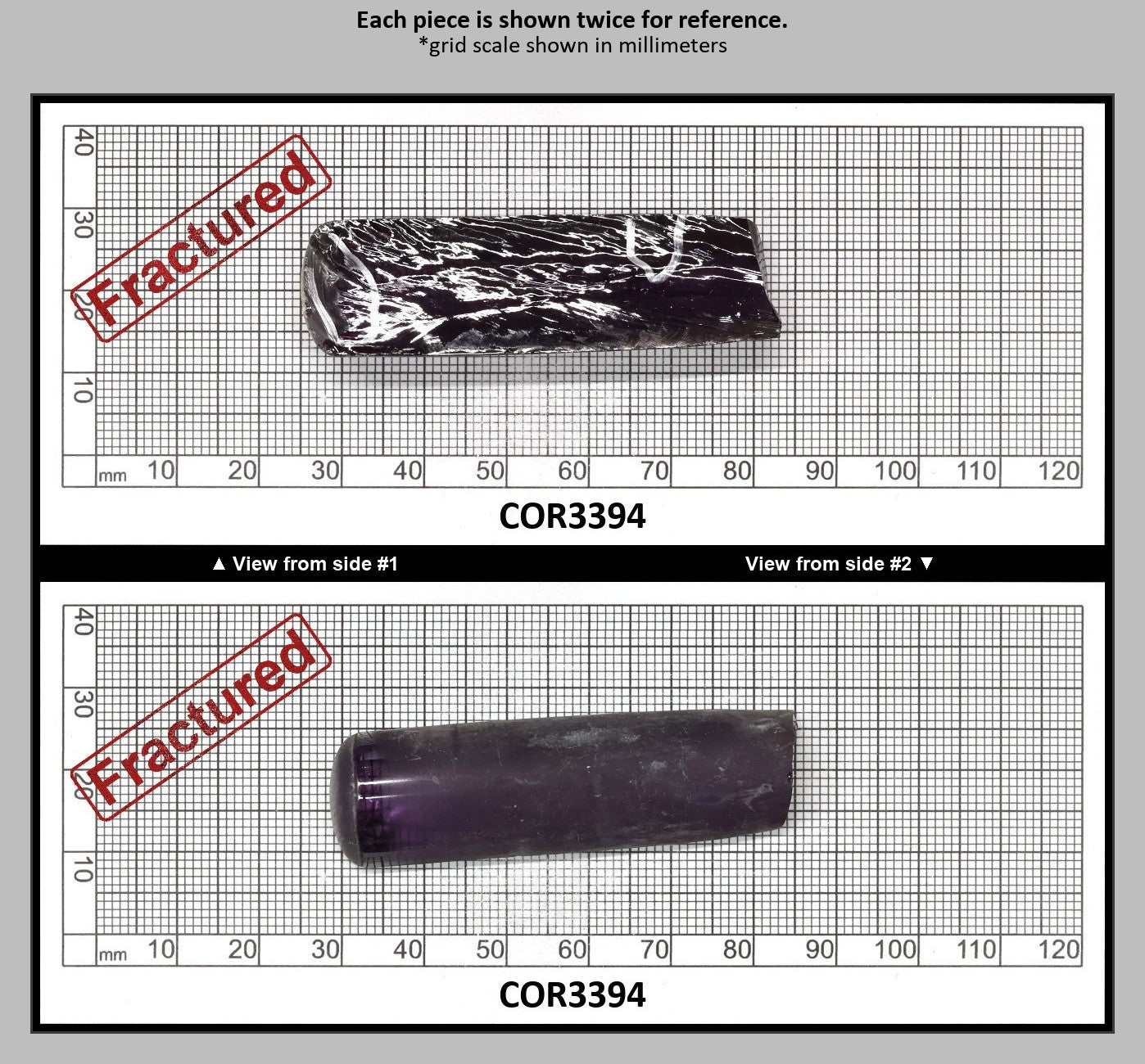 Djeva Alexandrite #45 Colored Lab Created Corundum Sapphire Faceting Rough for Gem Cutting - DISCONTINUED - Various Sizes - Split Boule : COR3394
