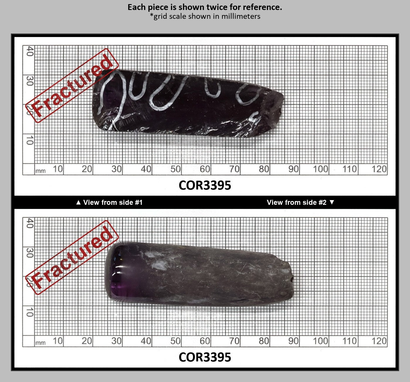 Djeva Alexandrite #45 Colored Lab Created Corundum Sapphire Faceting Rough for Gem Cutting - DISCONTINUED - Various Sizes - Split Boule : COR3395