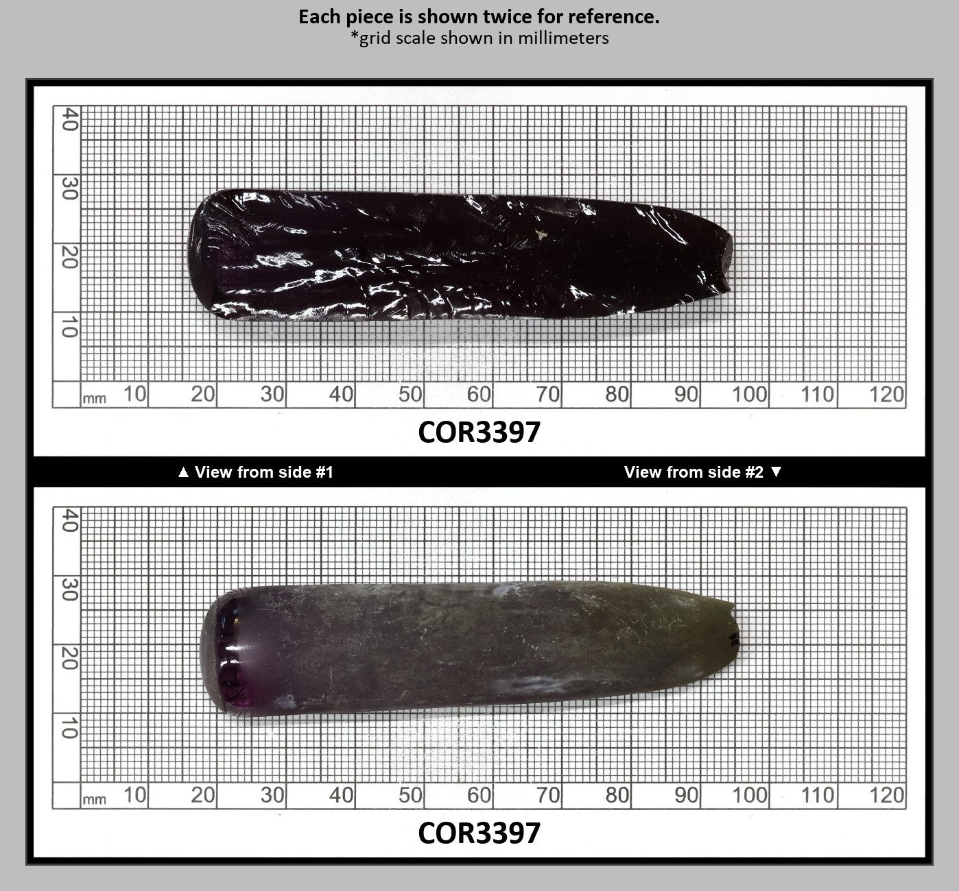 Djeva Alexandrite #45 Colored Lab Created Corundum Sapphire Faceting Rough for Gem Cutting - DISCONTINUED - Various Sizes - Split Boule : COR3397