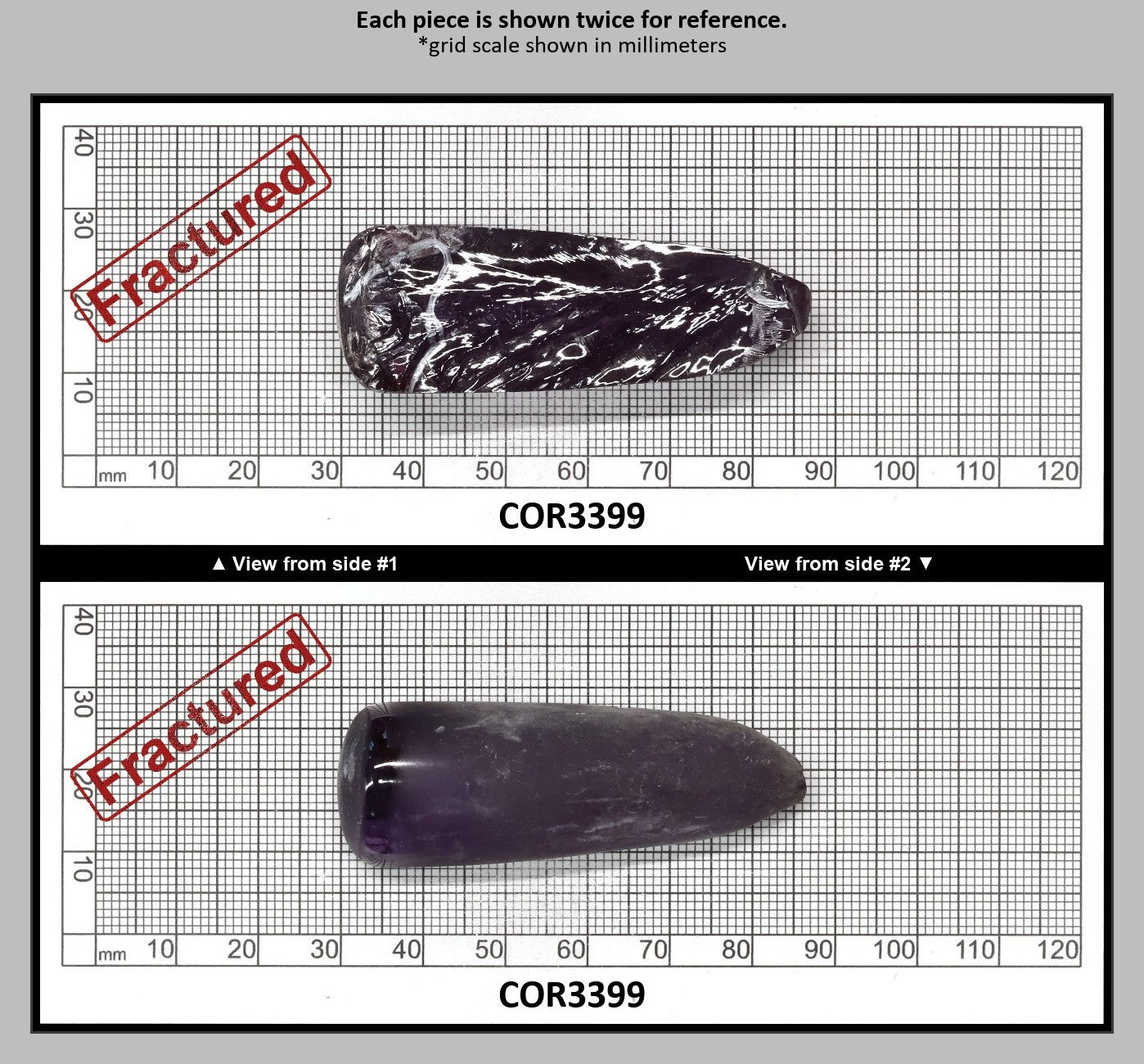 Djeva Alexandrite #45 Colored Lab Created Corundum Sapphire Faceting Rough for Gem Cutting - DISCONTINUED - Various Sizes - Split Boule : COR3399