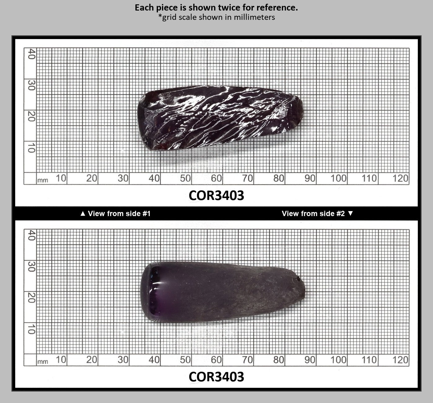 Djeva Alexandrite #45 Colored Lab Created Corundum Sapphire Faceting Rough for Gem Cutting - DISCONTINUED - Various Sizes - Split Boule : COR3403