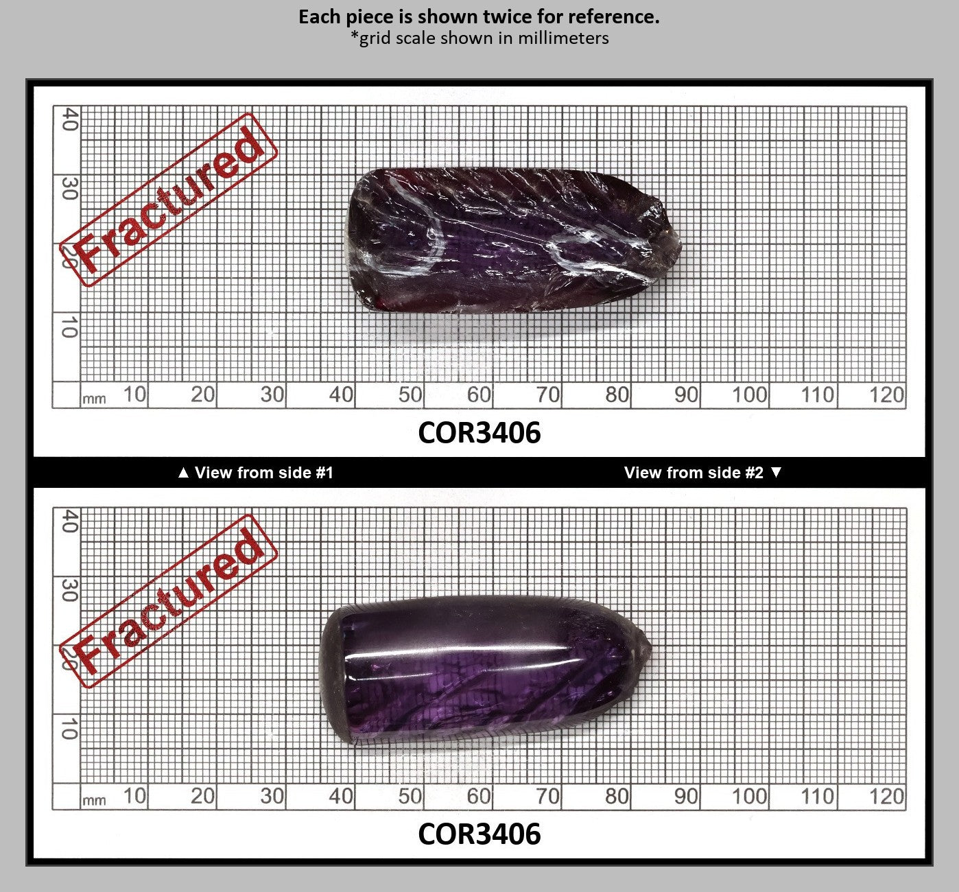 Djeva Alexandrite #45 Colored Lab Created Corundum Sapphire Faceting Rough for Gem Cutting - DISCONTINUED - Various Sizes - Split Boule : COR3406