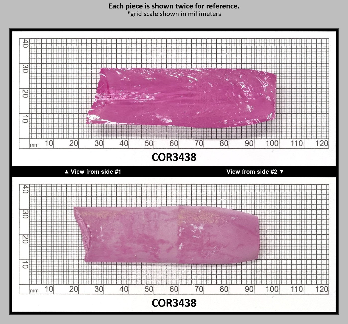 Extra Light Pink #1.25 Lab Created Corundum Sapphire Faceting Rough for Gem Cutting - Various Sizes - Split Boule : COR3438