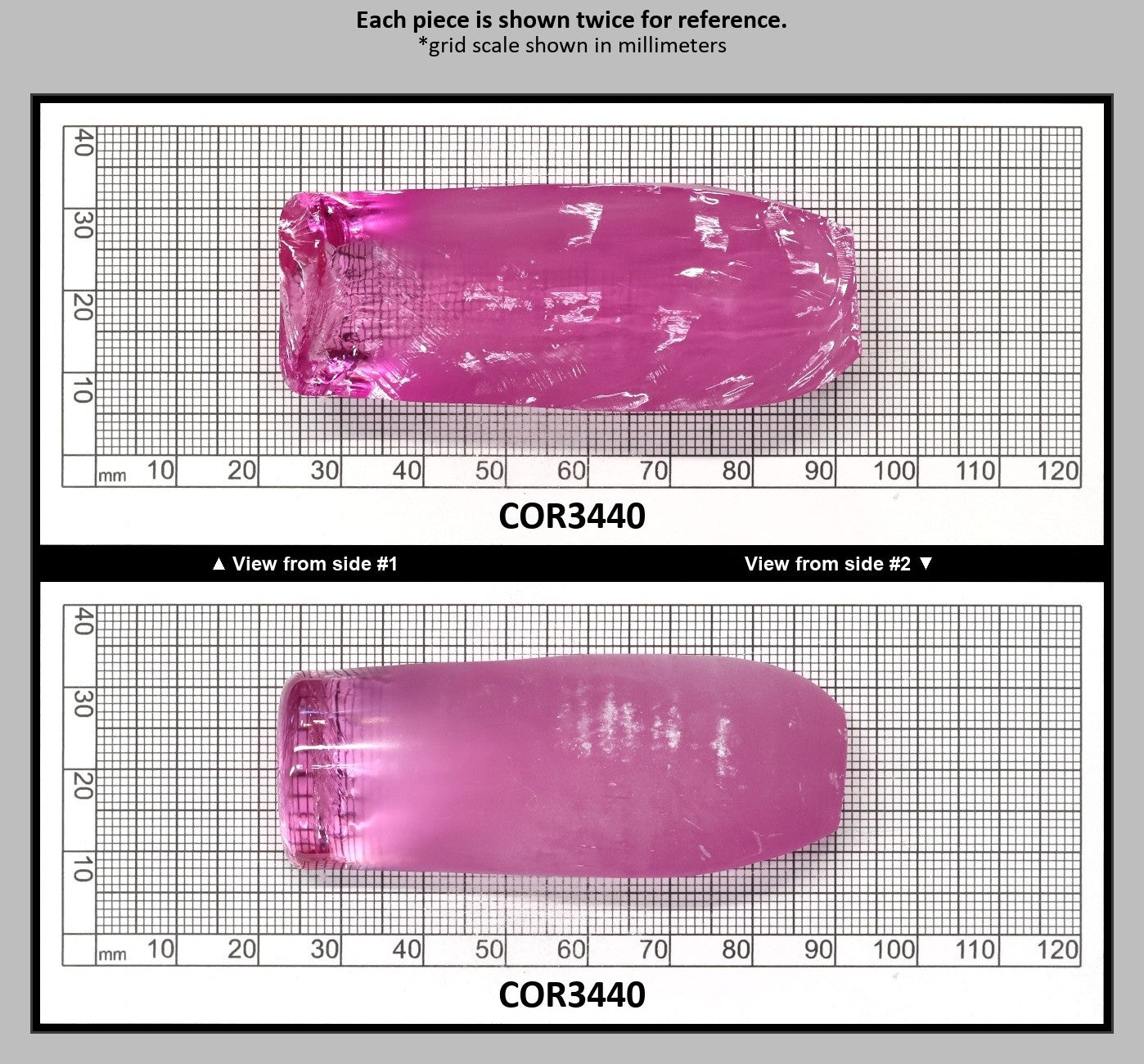 Extra Light Pink #1.25 Lab Created Corundum Sapphire Faceting Rough for Gem Cutting - Various Sizes - Split Boule : COR3440