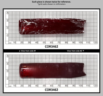 Ruby Red #5 Lab Created Corundum Sapphire Faceting Rough for Gem Cutting - Various Sizes - Split Boule : COR3462