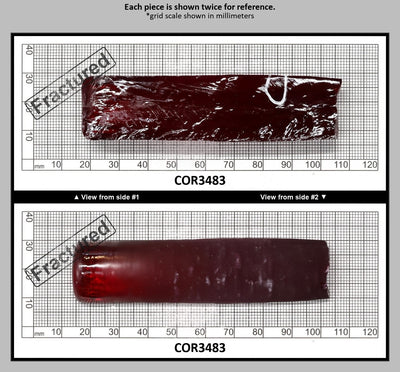 Ruby Red #5 Lab Created Corundum Sapphire Faceting Rough for Gem Cutting - Various Sizes - Split Boule : COR3483