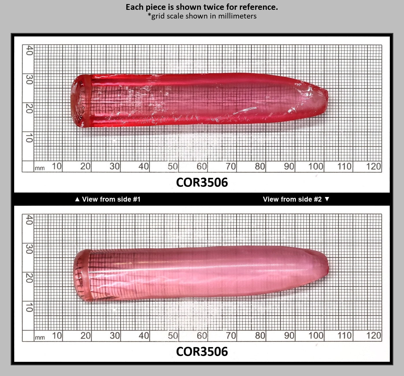 Peach Morganite #18 (Red Variant) Lab Created Corundum Sapphire Faceting Rough for Gem Cutting - Various Sizes - Split Boule : COR3506