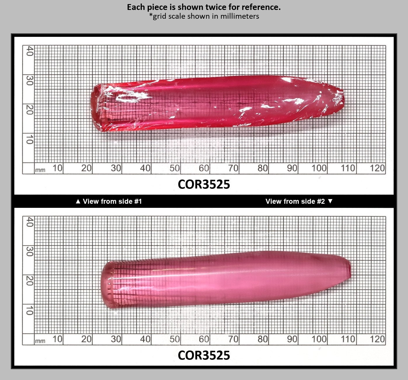Peach Morganite #18 (Red Variant) Lab Created Corundum Sapphire Faceting Rough for Gem Cutting - Various Sizes - Split Boule : COR3525