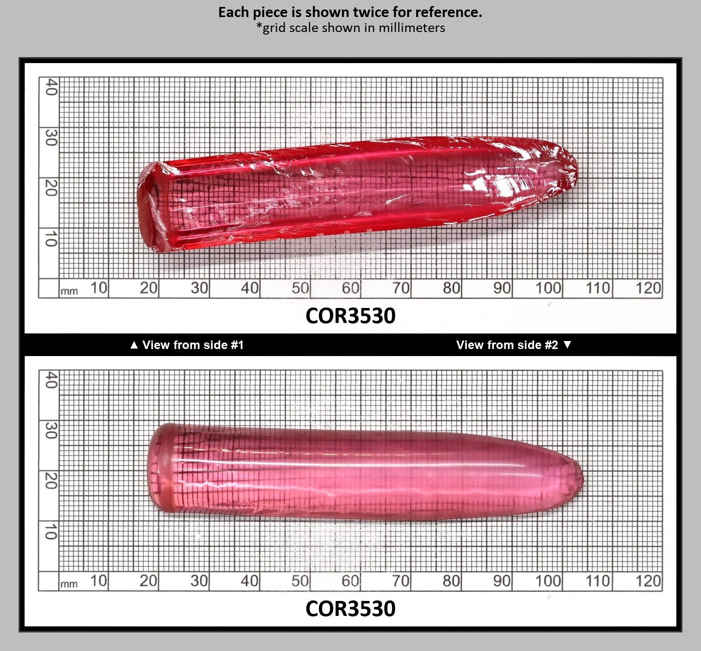 Peach Morganite #18 (Red Variant) Lab Created Corundum Sapphire Faceting Rough for Gem Cutting - Various Sizes - Split Boule : COR3530