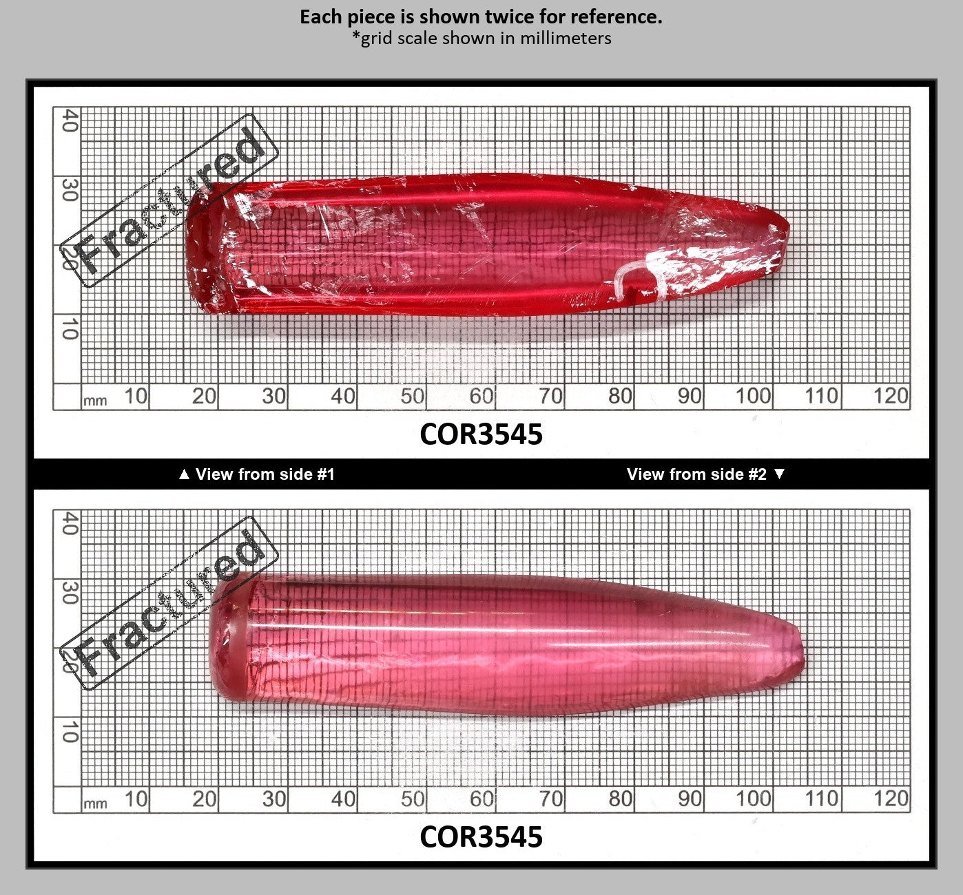 Peach Morganite #18 (Red Variant) Lab Created Corundum Sapphire Faceting Rough for Gem Cutting - Various Sizes - Split Boule : COR3545