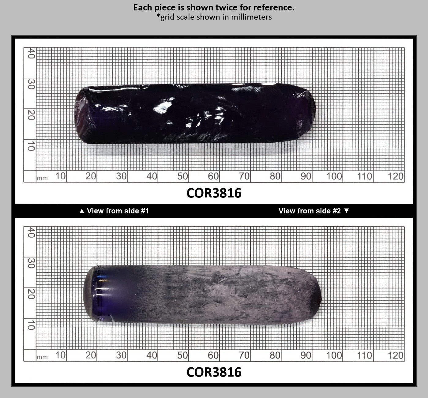 Djeva Purple Kunzite #61 Lab Created Corundum Sapphire Faceting Rough for Gem Cutting - DISCONTINUED - Various Sizes - Split Boule : COR3816