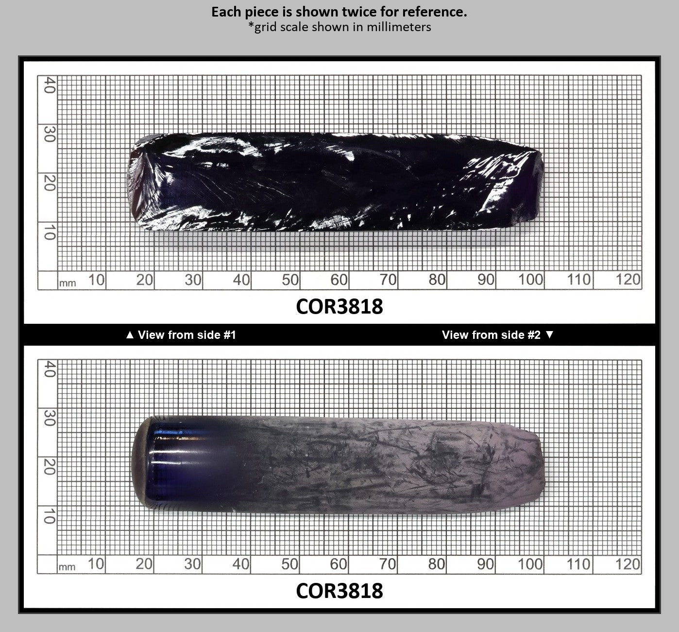 Djeva Purple Kunzite #61 Lab Created Corundum Sapphire Faceting Rough for Gem Cutting - DISCONTINUED - Various Sizes - Split Boule : COR3818