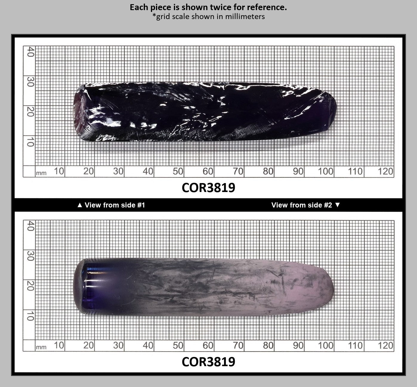 Djeva Purple Kunzite #61 Lab Created Corundum Sapphire Faceting Rough for Gem Cutting - DISCONTINUED - Various Sizes - Split Boule : COR3819