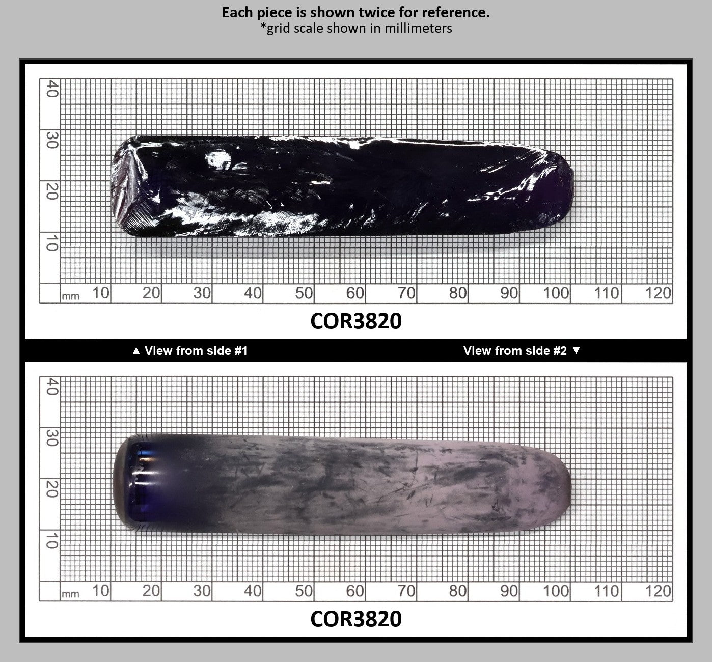 Djeva Purple Kunzite #61 Lab Created Corundum Sapphire Faceting Rough for Gem Cutting - DISCONTINUED - Various Sizes - Split Boule : COR3820