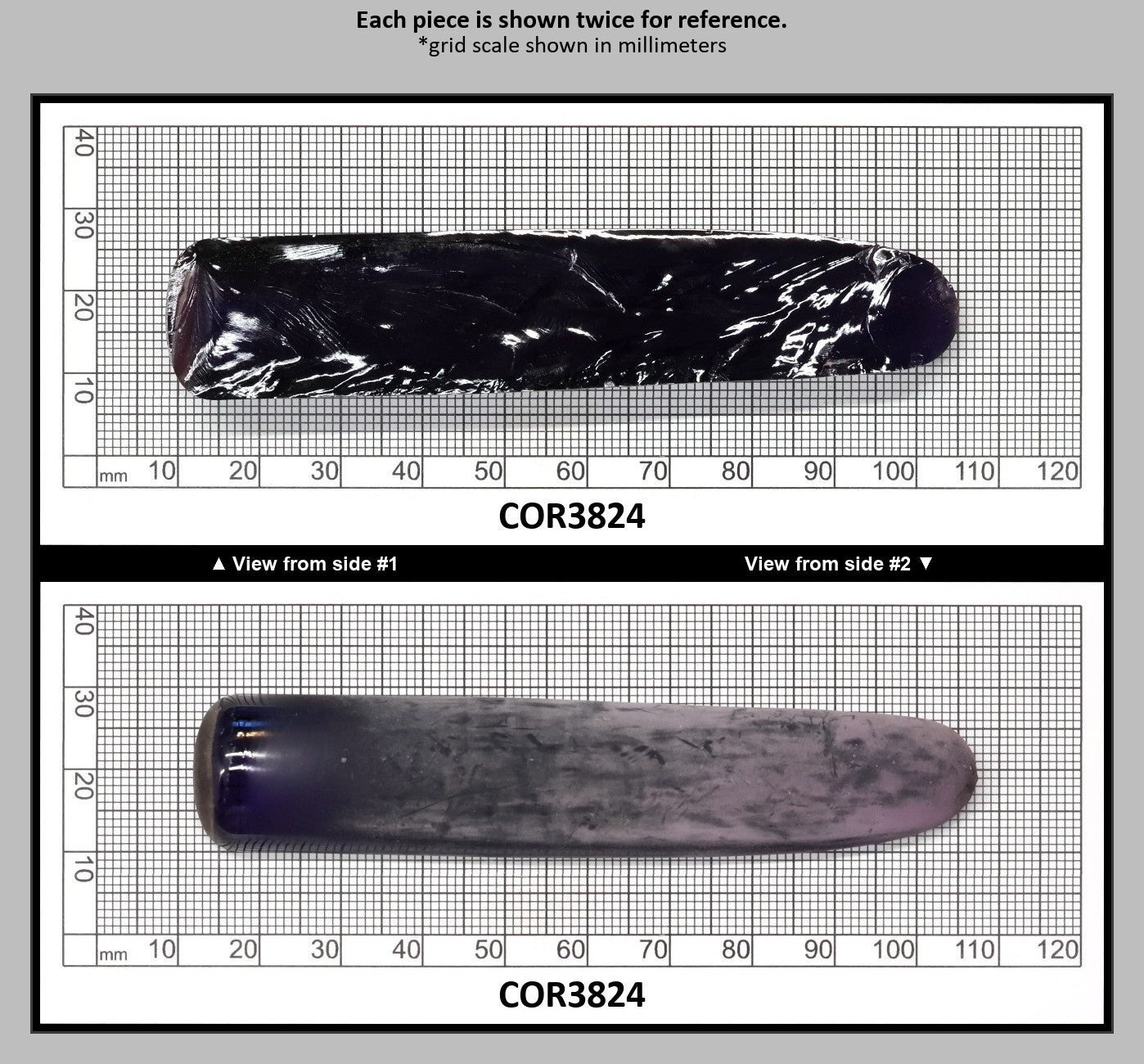 Djeva Purple Kunzite #61 Lab Created Corundum Sapphire Faceting Rough for Gem Cutting - DISCONTINUED - Various Sizes - Split Boule : COR3824