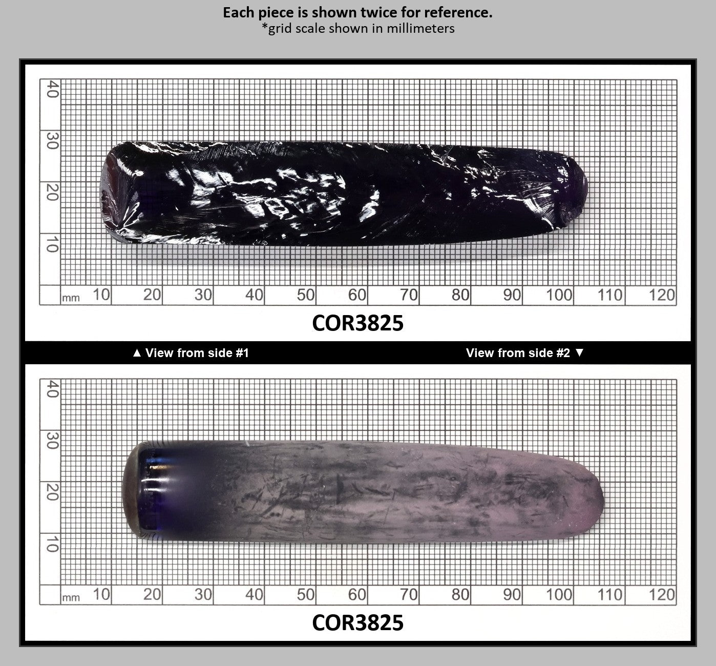 Djeva Purple Kunzite #61 Lab Created Corundum Sapphire Faceting Rough for Gem Cutting - DISCONTINUED - Various Sizes - Split Boule : COR3825