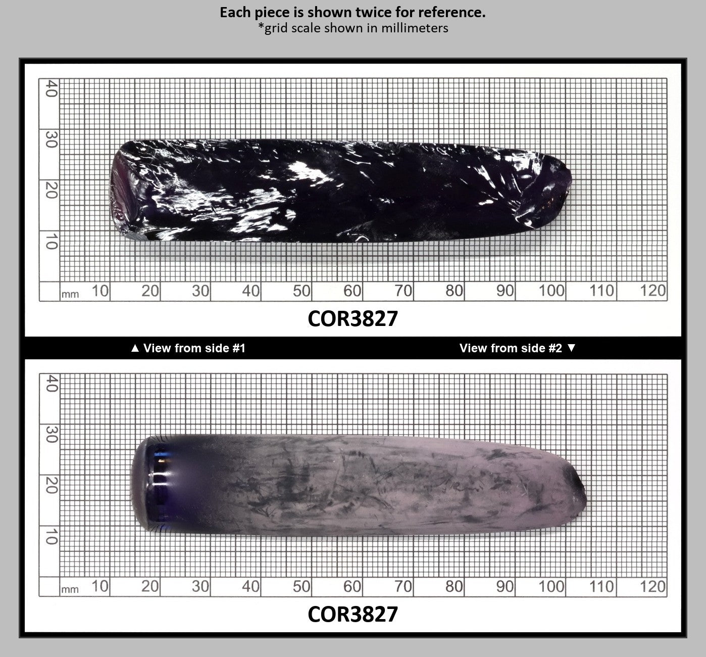 Djeva Purple Kunzite #61 Lab Created Corundum Sapphire Faceting Rough for Gem Cutting - DISCONTINUED - Various Sizes - Split Boule : COR3827