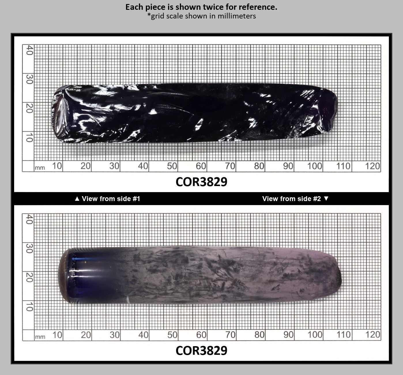 Djeva Purple Kunzite #61 Lab Created Corundum Sapphire Faceting Rough for Gem Cutting - DISCONTINUED - Various Sizes - Split Boule : COR3829