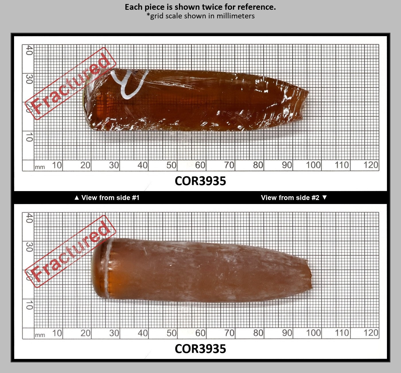 Imperial Topaz #25RS Lab Created Corundum Sapphire Faceting Rough for Gem Cutting - Various Sizes - Split Boule : COR3935