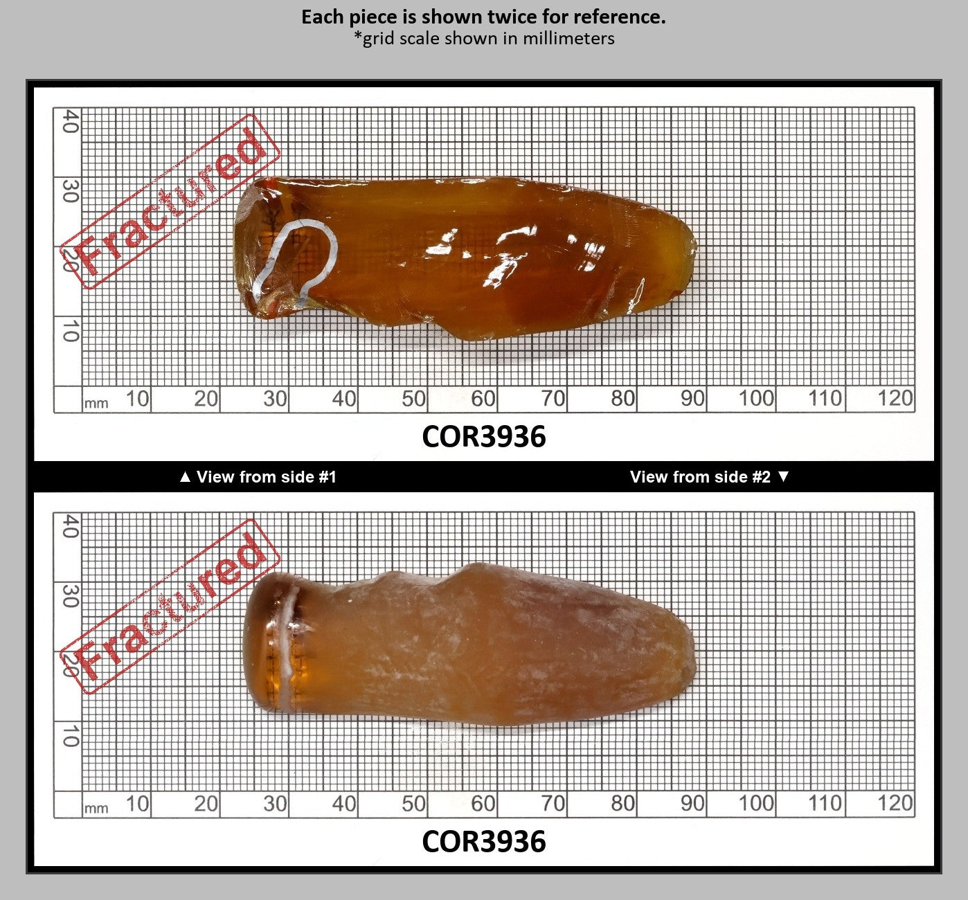 Imperial Topaz #25RS Lab Created Corundum Sapphire Faceting Rough for Gem Cutting - Various Sizes - Split Boule : COR3936