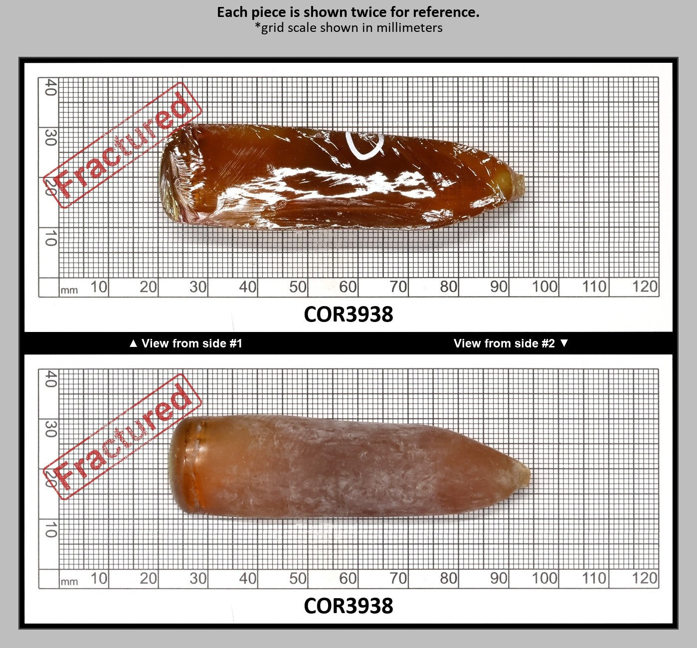 Imperial Topaz #25RS Lab Created Corundum Sapphire Faceting Rough for Gem Cutting - Various Sizes - Split Boule : COR3938