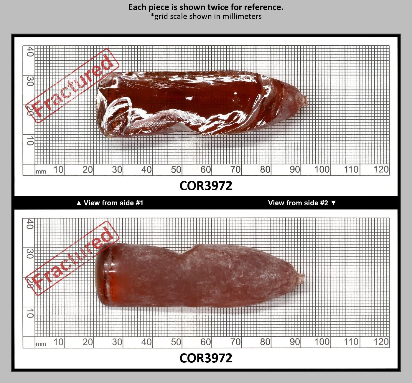 Padpardscha #55RS Lab Created Corundum Sapphire Faceting Rough for Gem Cutting - Various Sizes - Split Boule : COR3972