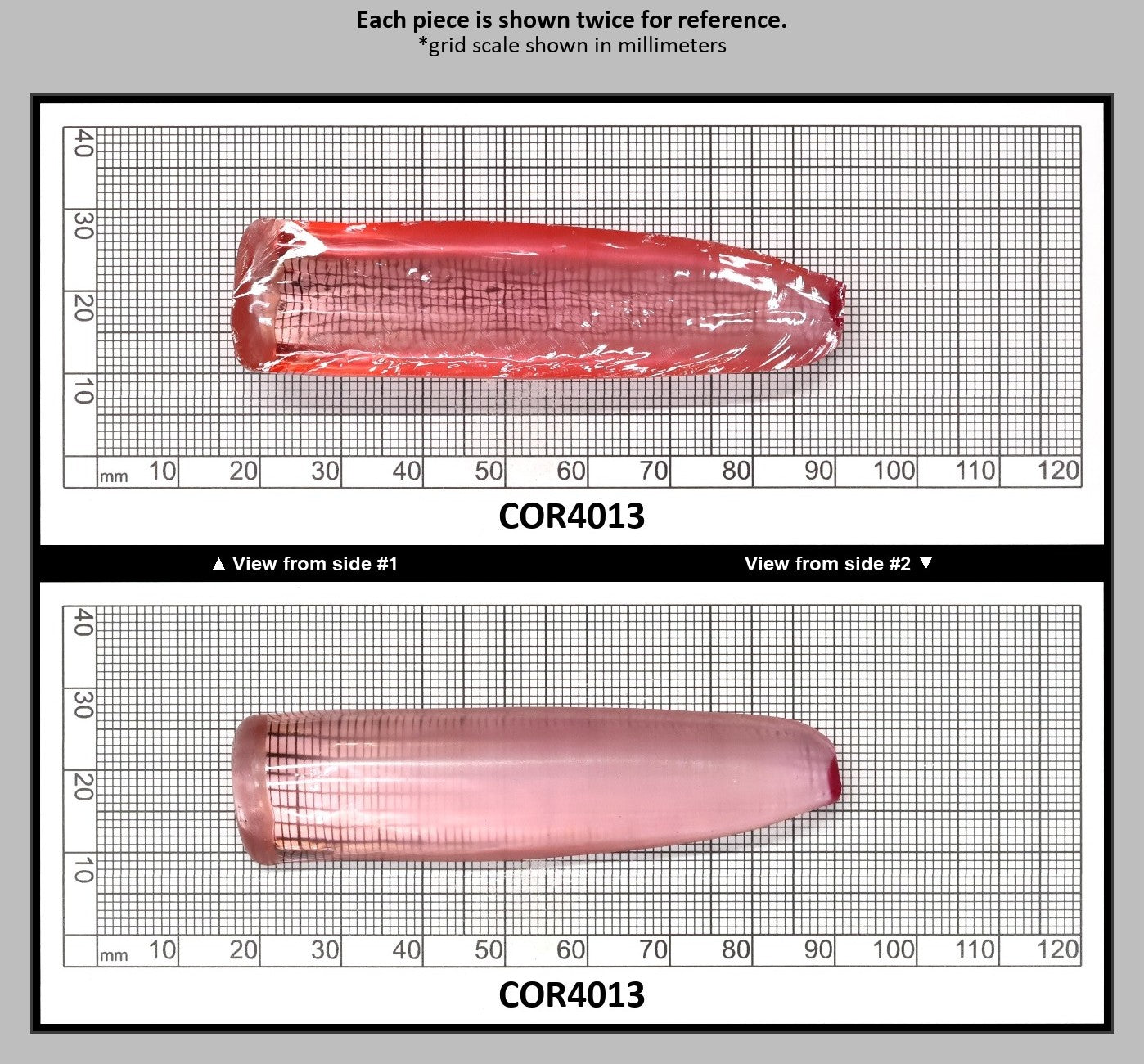 Peach Morganite #18 Lab Created Corundum Sapphire Faceting Rough for Gem Cutting - Various Sizes - Split Boule : COR4013