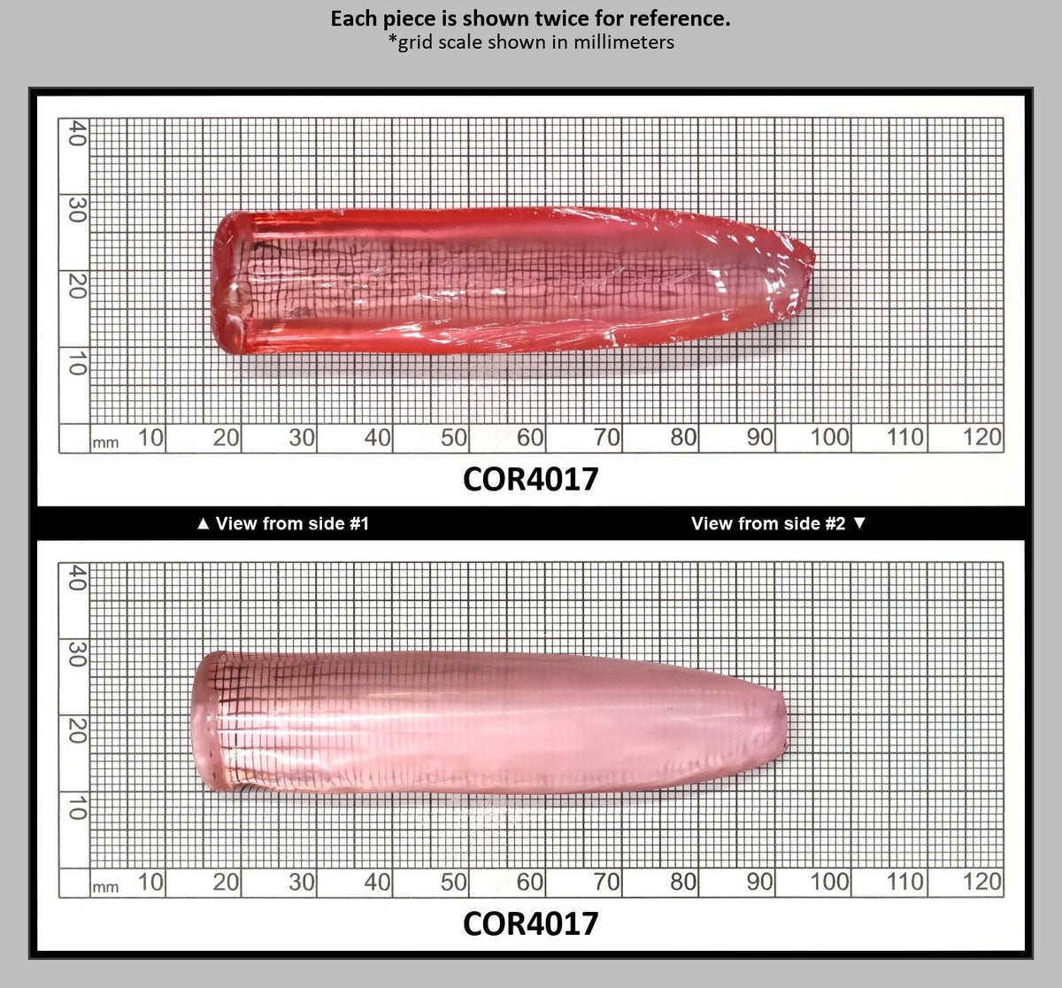 Peach Morganite #18 Lab Created Corundum Sapphire Faceting Rough for Gem Cutting - Various Sizes - Split Boule : COR4017