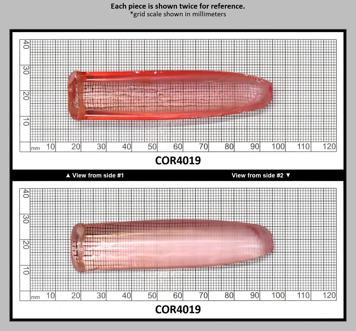 Peach Morganite #18 Lab Created Corundum Sapphire Faceting Rough for Gem Cutting - Various Sizes - Split Boule : COR4019