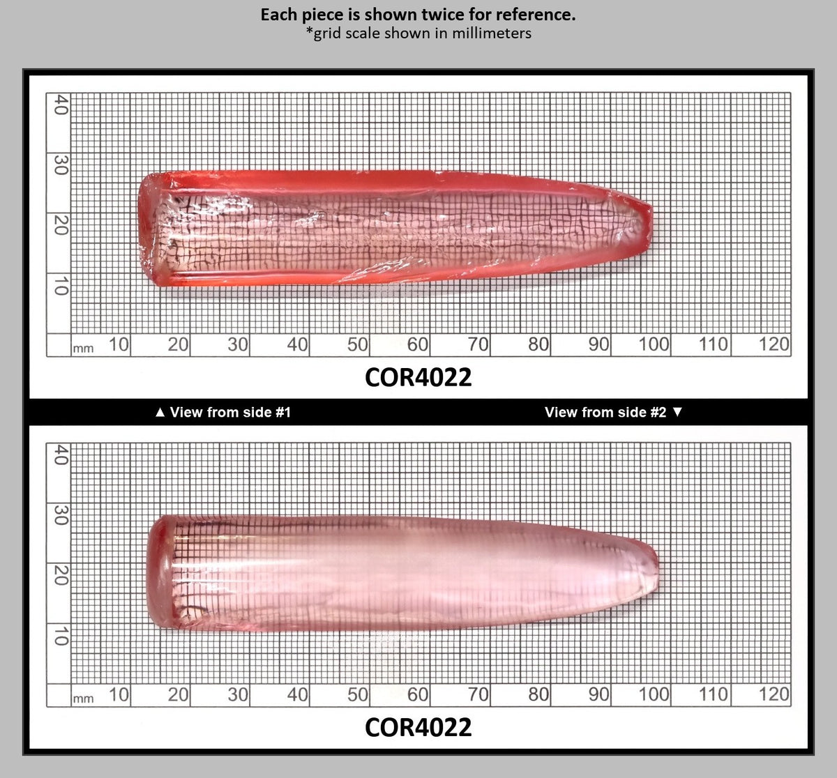 Peach Morganite #18 Lab Created Corundum Sapphire Faceting Rough for Gem Cutting - Various Sizes - Split Boule : COR4022