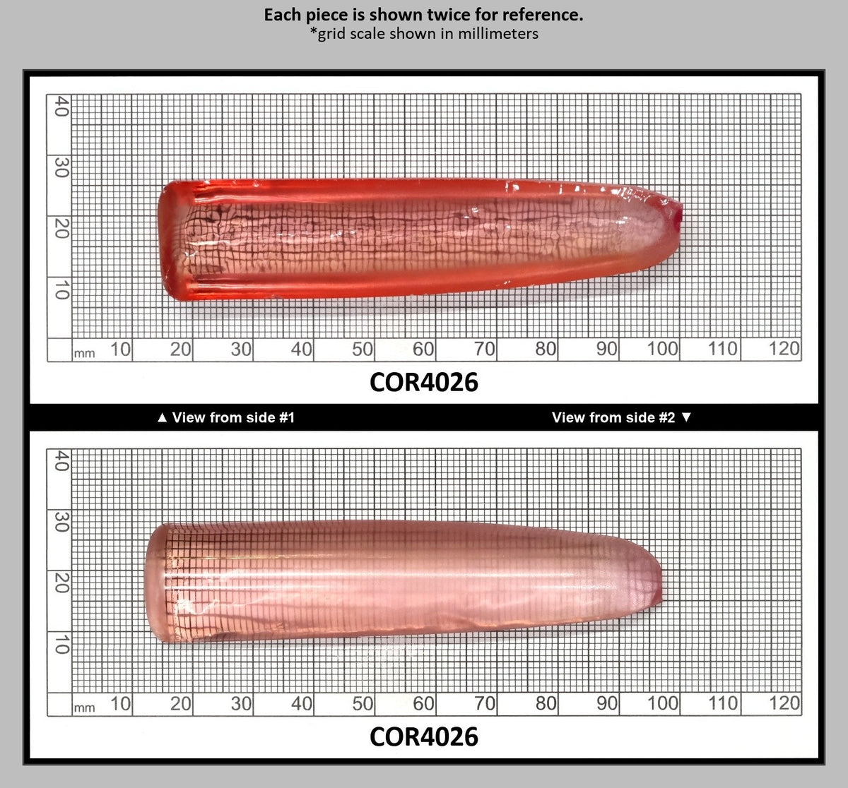 Peach Morganite #18 Lab Created Corundum Sapphire Faceting Rough for Gem Cutting - Various Sizes - Split Boule : COR4026
