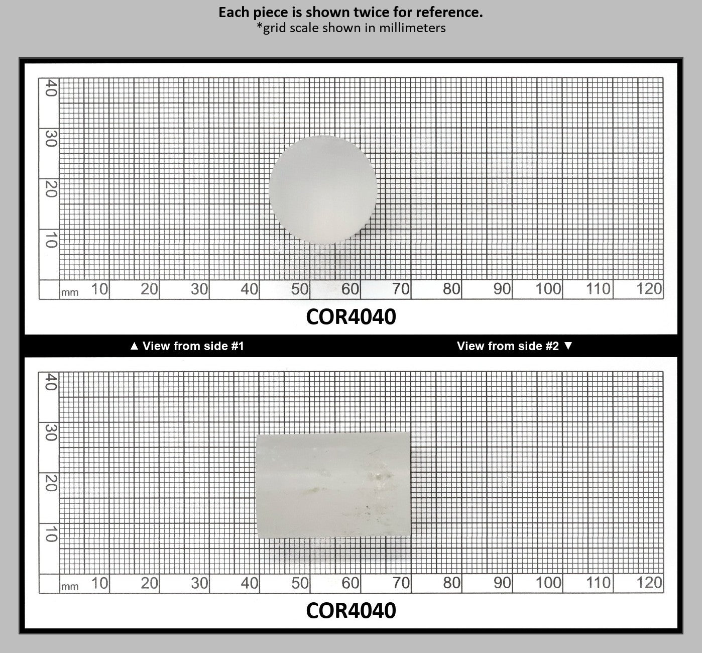 White Cylinders Lab Created Corundum Sapphire - Faceting Rough : COR4040