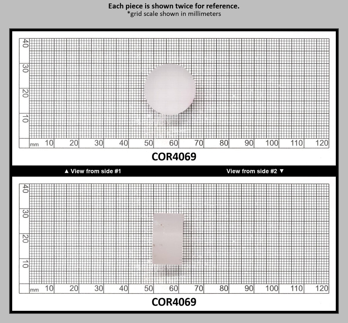 White Cylinders Lab Created Corundum Sapphire - Faceting Rough : COR4069
