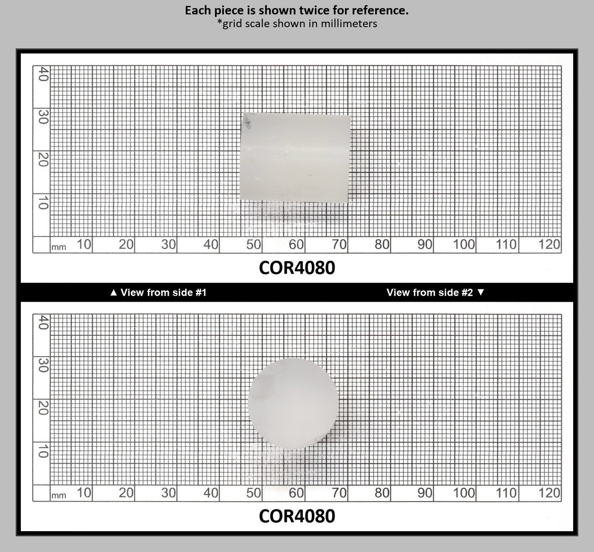 White Cylinders Lab Created Corundum Sapphire - Faceting Rough : COR4080