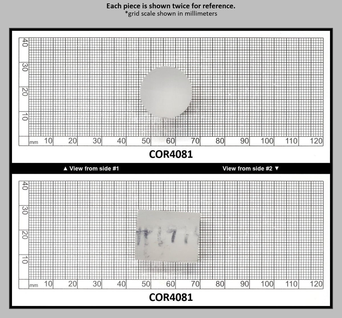 White Cylinders Lab Created Corundum Sapphire - Faceting Rough : COR4081