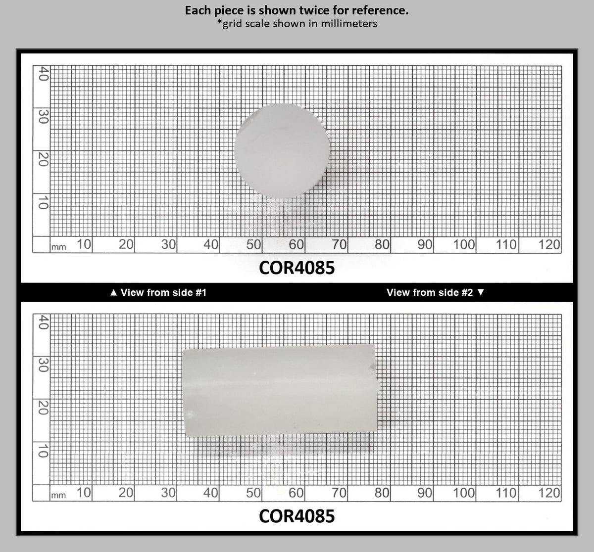 White Cylinders Lab Created Corundum Sapphire - Faceting Rough : COR4085