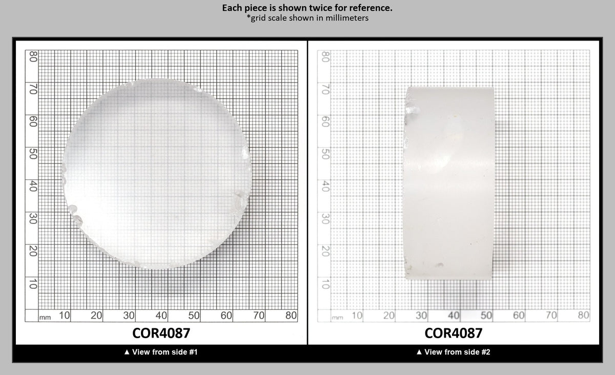 White Cylinders Lab Created Corundum Sapphire - Faceting Rough : COR4087