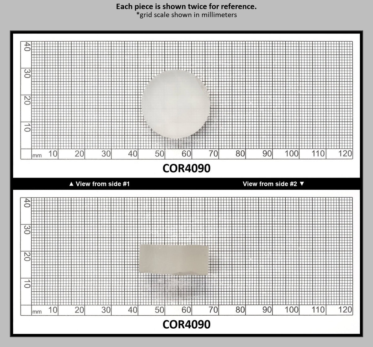White Cylinders Lab Created Corundum Sapphire - Faceting Rough : COR4090