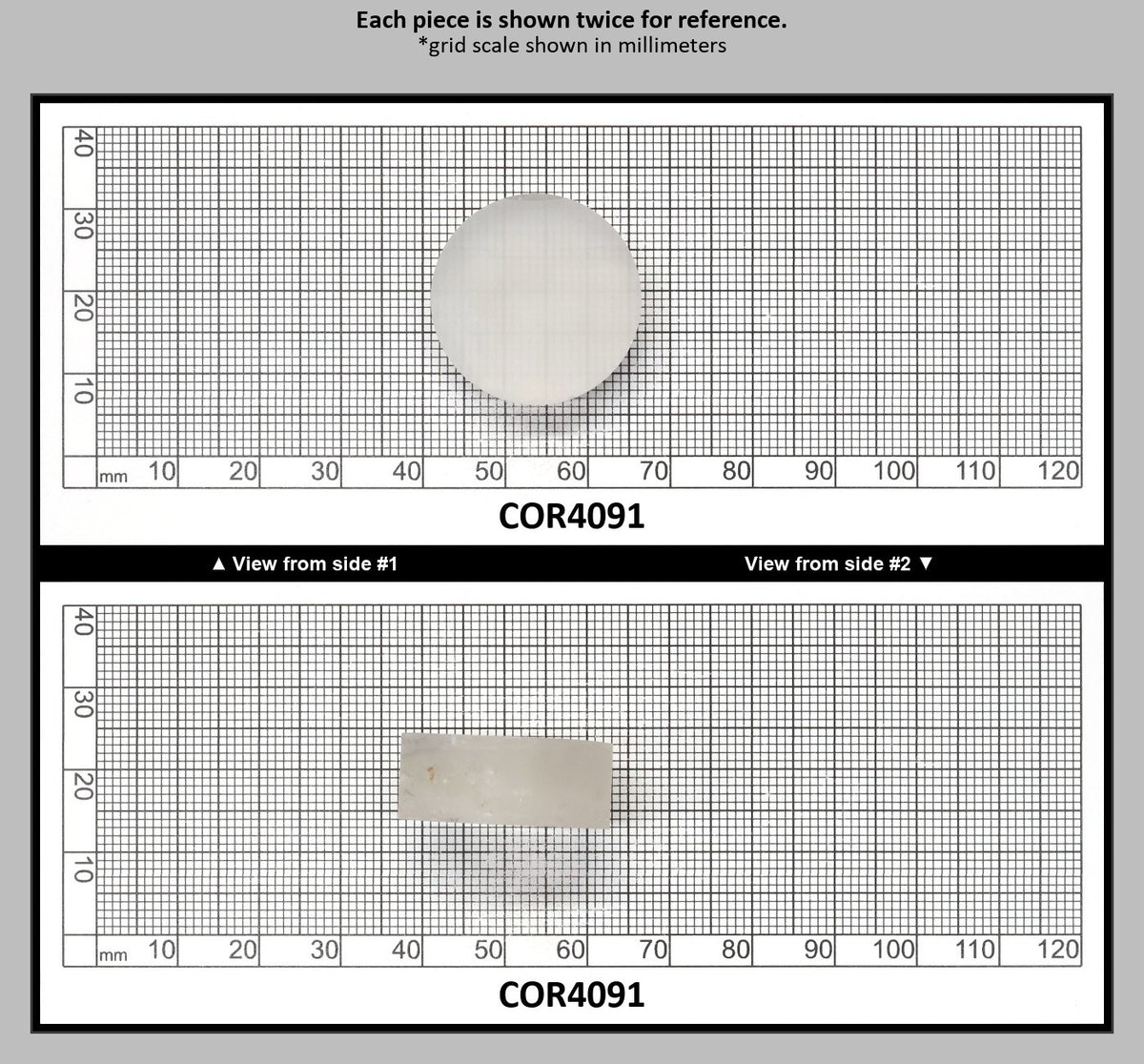 White Cylinders Lab Created Corundum Sapphire - Faceting Rough : COR4091