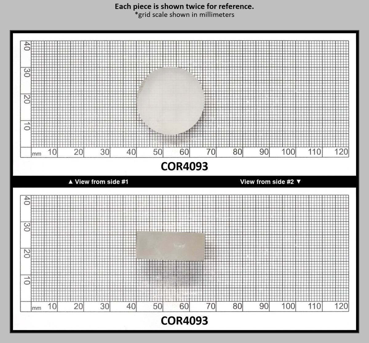 White Cylinders Lab Created Corundum Sapphire - Faceting Rough : COR4093