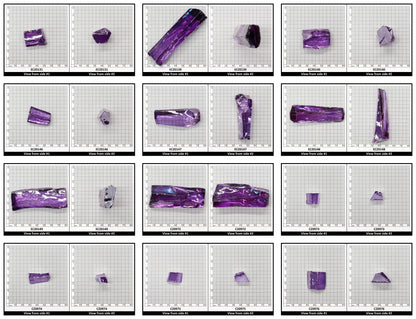 Amethyst Cubic Zirconia Faceting Rough for Gem Cutting - Various Sizes