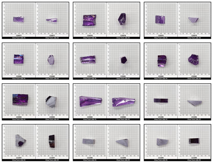 Amethyst Cubic Zirconia Faceting Rough for Gem Cutting - Various Sizes