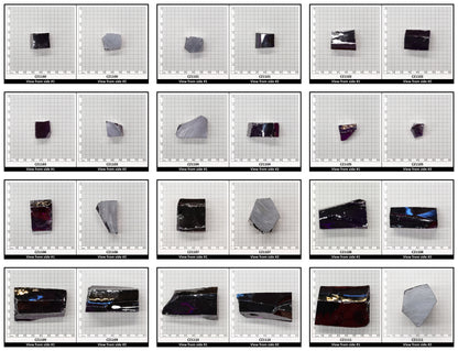 Amethyst Cubic Zirconia Faceting Rough for Gem Cutting - Various Sizes