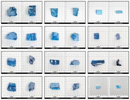 Aqua Blue Cubic Zirconia Faceting Rough for Gem Cutting - Various Sizes