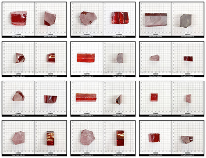 Red Cubic Zirconia Faceting Rough for Gem Cutting - Various Sizes