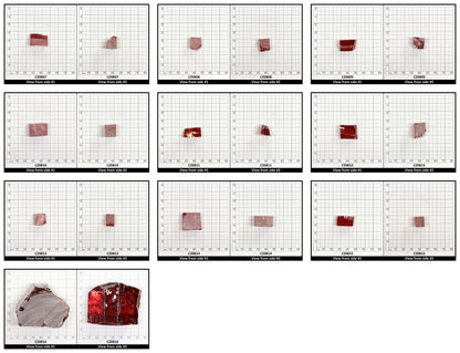 Red Cubic Zirconia Faceting Rough for Gem Cutting - Various Sizes