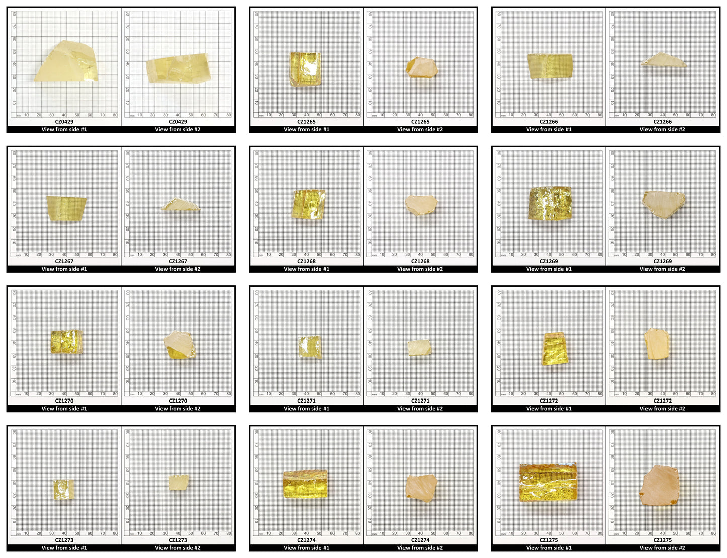Canary Yellow Diamond Cubic Zirconia Faceting Rough for Gem Cutting - Various Sizes